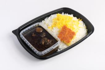 چلو خورش قورمه سبزی